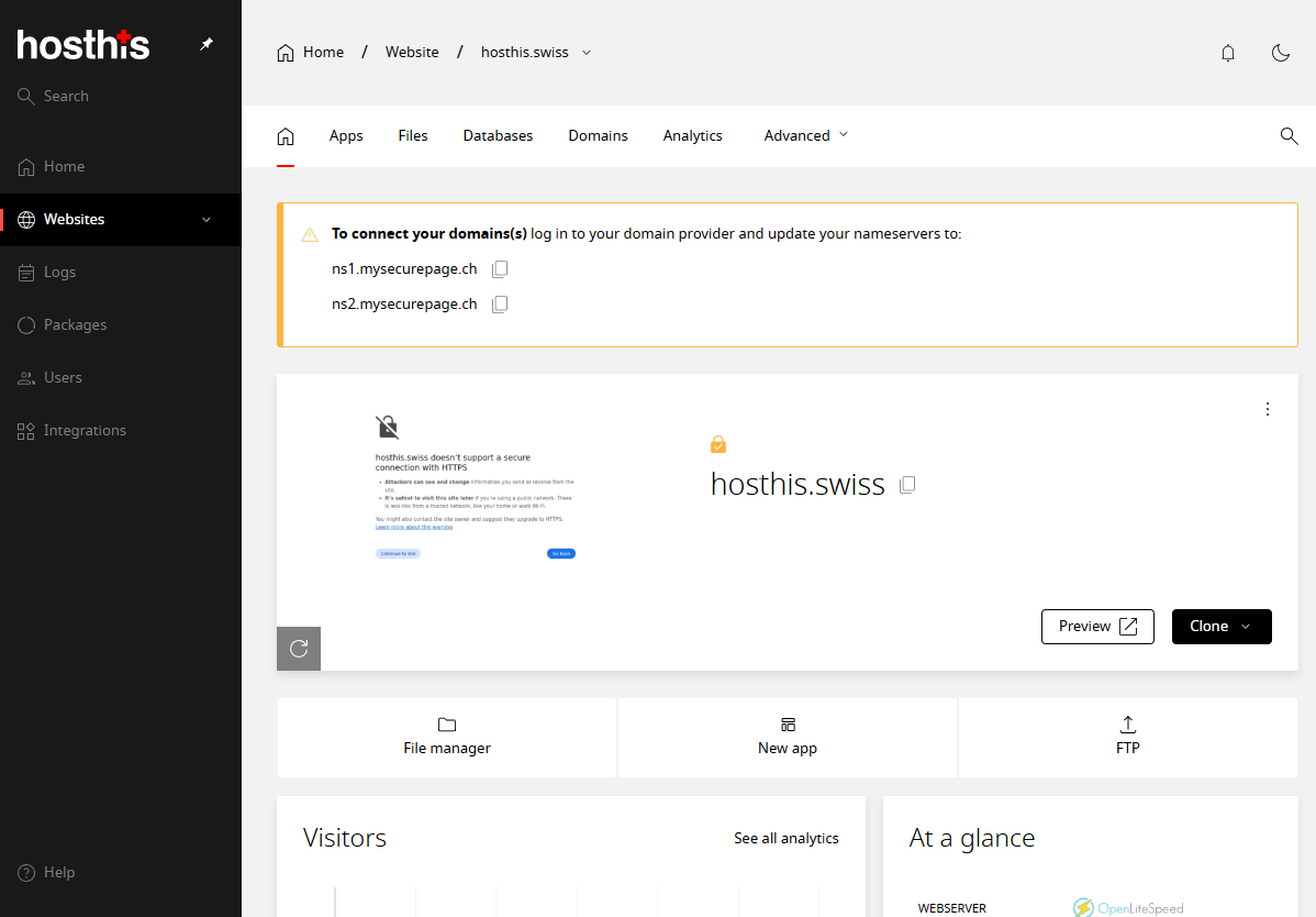 Control Panel Screenshot 1
